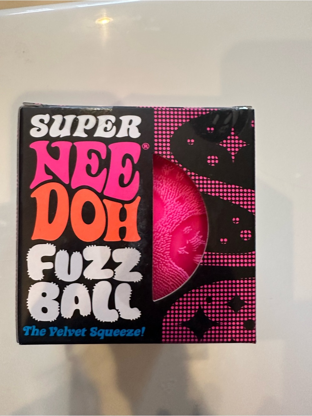 Fuzz Ball - Pink Velvet Squeeze Toy